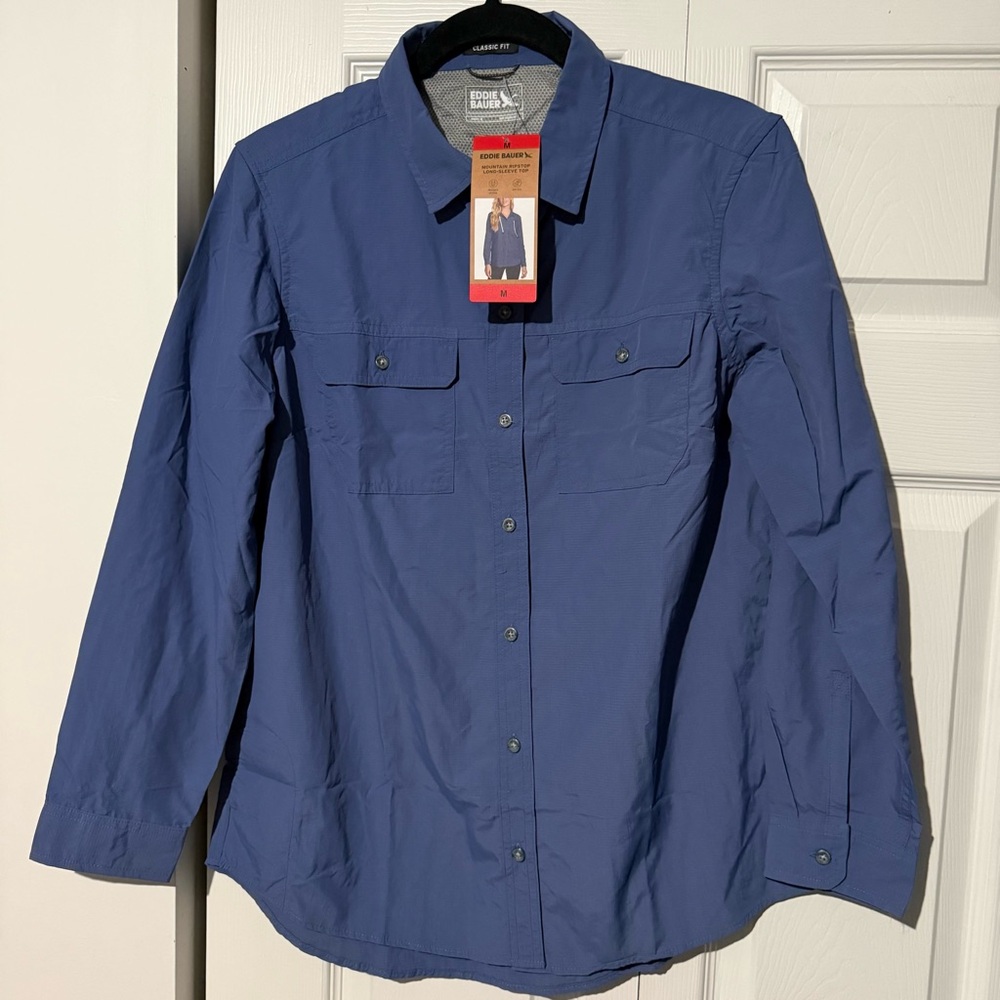 Eddie Bauer Ripstop Mountain Shirt UPF Moisture Wicking, Women’s Size Medium